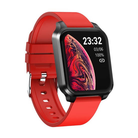 N90 Smart Watch Square 1.9-inch Touch-screen Heart Rate Blood Pressure Blood Oxygen Waterproof for Huawei IOS Red