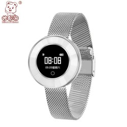 New X6 Smart Bracelet Watch Female Fashion Round Screen IP68 Waterproof Sports Step Health Monitoring Silver