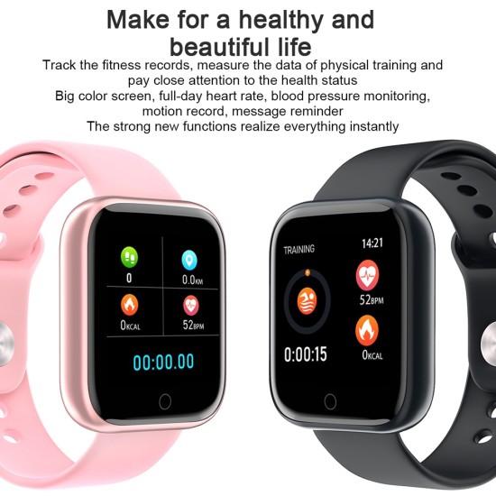 P70 Smart Watch Blood Pressure Heart Rate Monitor IP68 Fitness Bracelet Watch Women Men Smartwatch  Black