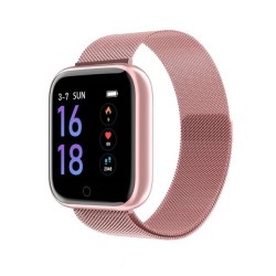 P70 Smart Watch Blood Pressure Heart Rate Monitor IP68 Fitness Bracelet Watch Women Men Smartwatch  Pink