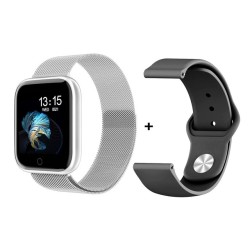 P70 Smart Watch Blood Pressure Measurement Heart Rate Monitor Fitness Bracelet Watch Women Men Smartwatch Support IOS Android Silver