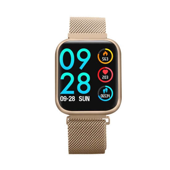 P80 Smart Watch women IP68 waterproof Heart Rate Monitor Fitness Tracker Blood Pressure Smartwatch Rose gold