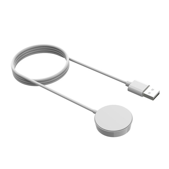 Power Adapter Wireless Charger Wire-controlled Fast Charging Cable Base Compatible for Mi Watch S1 Pro White