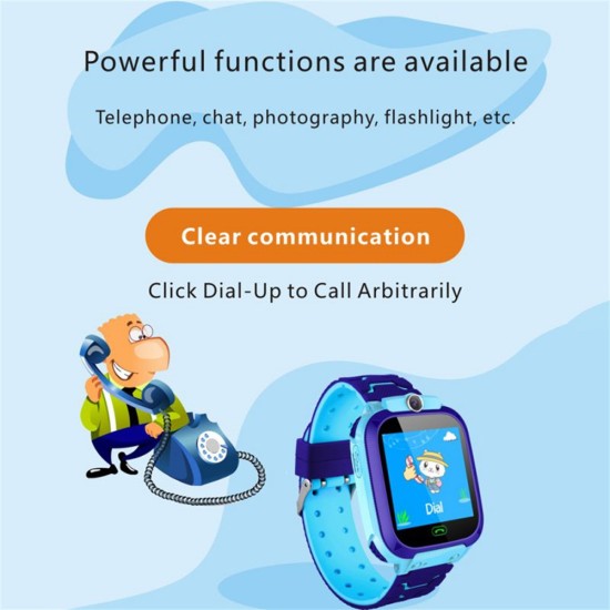 Q12b Children Smart Watch Life Waterproof Kids Positioning Call Smartwatch Remote Locator Watch Pink