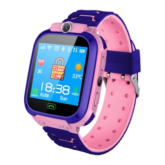 Q12b Children Smart Watch Life Waterproof Kids Positioning Call Smartwatch Remote Locator Watch Pink