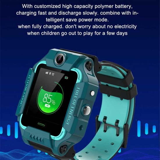 Q19 Smart Watch Children Smartwatch Camera Bracelet LBS Position Lacation Tracker SOS Anti-lost Baby Watch Voice Chat Alarm Clock green