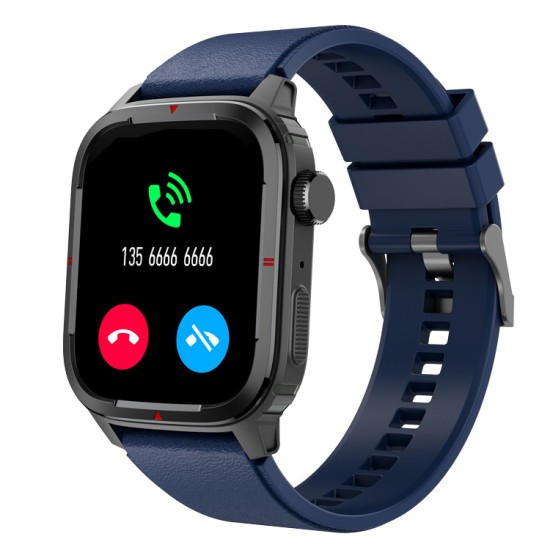 Q26 Smart Watch Bluetooth Calling Smartwatch with Heart Rate Blood Oxygen Detection Blue