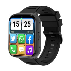 Q668 Smart Watch Large Screen Android 4g Bluetooth Call Heart Rate Monitor Wifi Internet Bracelet Black