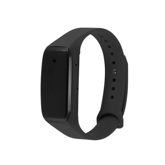 Rechargeable Miniature 1080P HD Audio Video Recorder DVR Wearable Sport Braclet Wristband Black