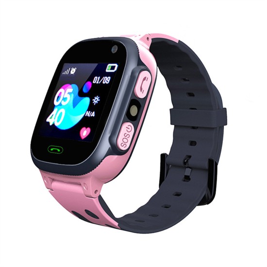 S1 Kids Smart Watch Sim Card Call Smartphone with Light Touch-screen Waterproof Watch Pink