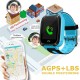 S4 Kids Smart Watch Waterproof Video Camera Sim Card Call Phone Smartwatch with Light Blue