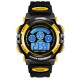 SMAEL 0508 Children's Multi-Function Digital Waterproof Electronic Watch with Night Light for Sports Black shell yellow circle - large