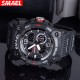 SMAEL Luxury Men Fashion Business Watch Led Digital Sports Quartz Wristwatch Casual Waterproof Watches Navy Blue