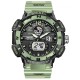 SMAEL Men Sports Watch Fashion Clock 50m Waterproof Luminous Pointer Multi-functional Digital Quartz Wristwatch Army Green