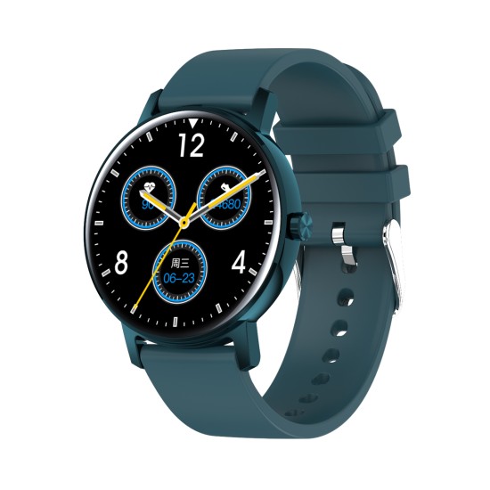 Silicone Smart  Watch Wb05 Multifunction Bluetooth Round  Dial Long  Standby Watch For  Men  Women blue_Silicone band