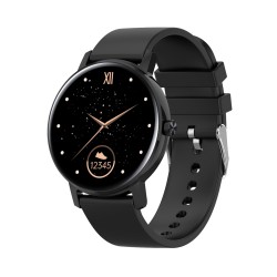 Silicone Smart  Watch Wb05 Multifunction Bluetooth Round  Dial Long  Standby Watch For  Men  Women black_Silicone band