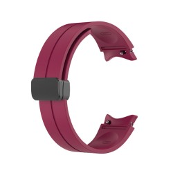 Silicone Strap Replacement Bracelet Band for Samsung Galaxy Watch 4 5 6 Pro Wine Red