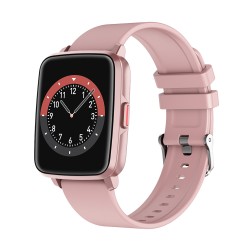 Smart  Watch Hd Screen Music Ip68 Waterproof Sports Monitoring Heart Rate Sleep Pedometer Smart Watch Pink rubber belt