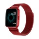 Smart  Watch Hd Screen Music Ip68 Waterproof Sports Monitoring Heart Rate Sleep Pedometer Smart Watch Red steel belt