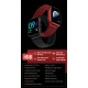 Smart  Watch Hd Screen Music Ip68 Waterproof Sports Monitoring Heart Rate Sleep Pedometer Smart Watch Red rubber belt