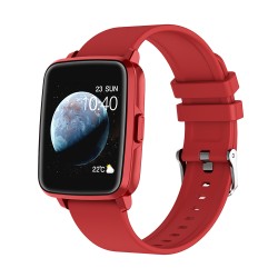 Smart  Watch Hd Screen Music Ip68 Waterproof Sports Monitoring Heart Rate Sleep Pedometer Smart Watch Red rubber belt