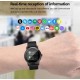 Smart Bracelet Full Touch Screen Round Smart Watch Waterproof Heart Rate Sphygmomanometer Silver