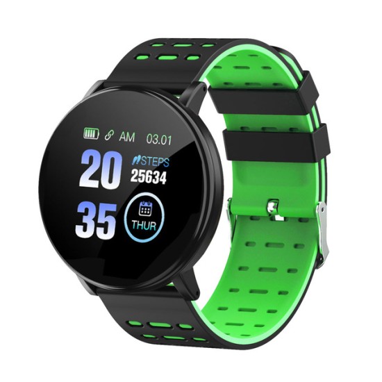 Smart Watch Blood Pressure Heart Rate Pedometer Fitness Tracker Smart Bracelet green