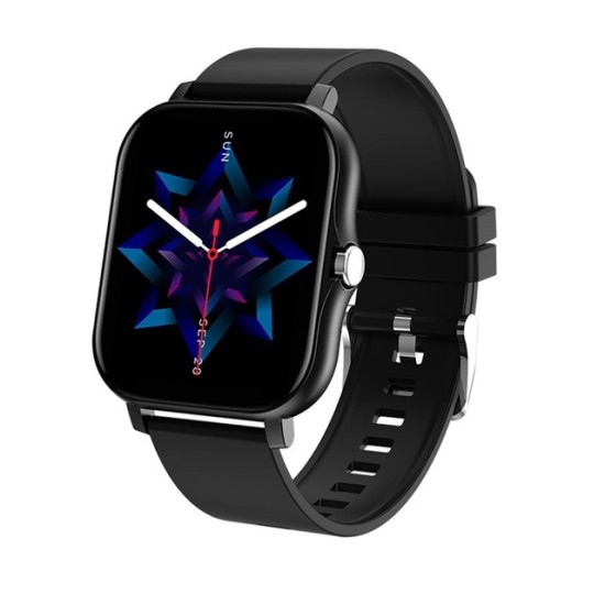 Smart Watch Clock Fitness Heart Monitor Sport Smartwatch Full-screen Touch Bluetooth Calls Watches Black