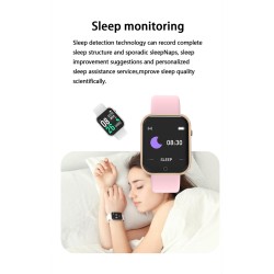 Smart Watch Sports Detection Heart Rate Blood Pressure Monitoring Bluetooth Bracelet Black