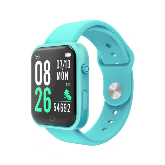 Smart Watch Sports Detection Heart Rate Blood Pressure Monitoring Bluetooth Bracelet Light Blue