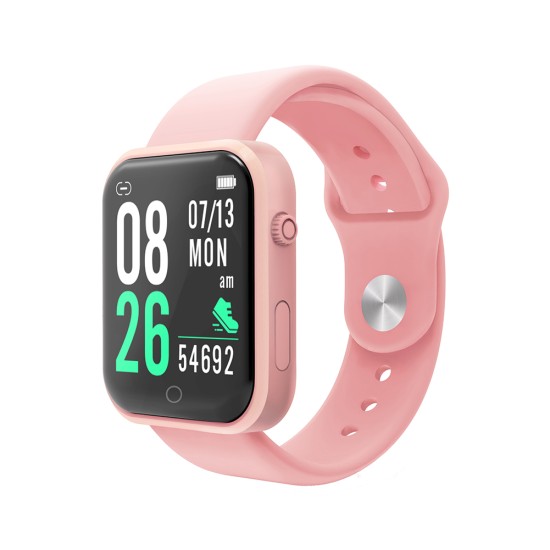 Smart Watch Sports Detection Heart Rate Blood Pressure Monitoring Bluetooth Bracelet Pink