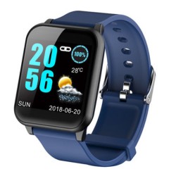 Smart Watch Waterproof Sport Blood Pressure Heart Rate Monitor  for Phone Android Smart Bracelet  blue