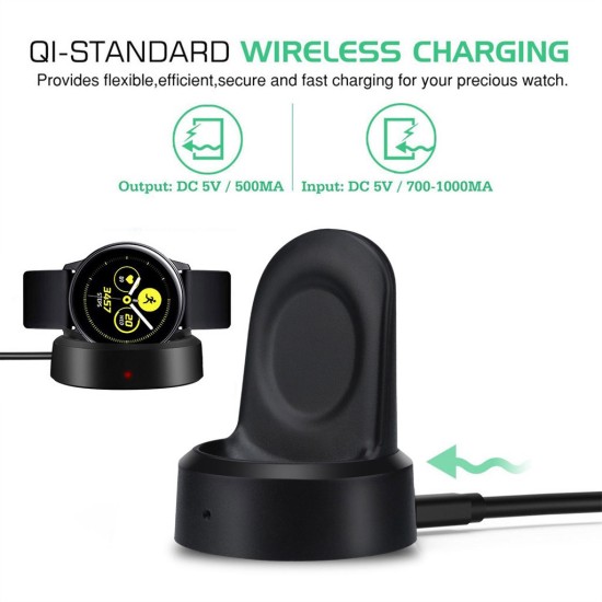 Smart Watch Wireless Charger Charging Base for Samsung Galaxy watch 42mm 46mm SM-R800 R805 R810 R815  black