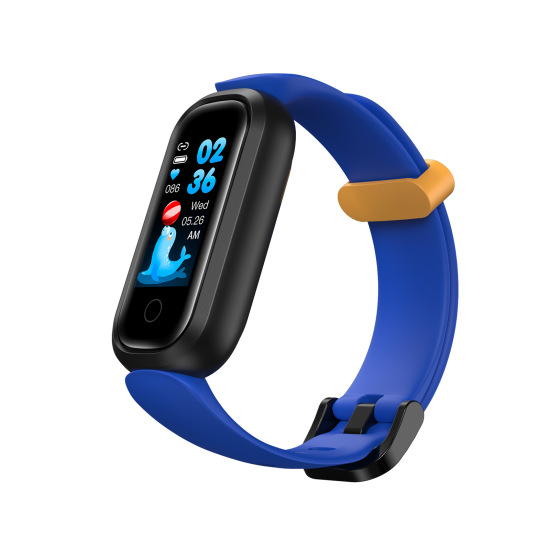 T12 Kids Smart Bracelet Real-time Heart Rate Monitor Blood Pressure Sleep Monitoring Waterproof Sports Smartwatch Blue