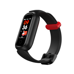 T12 Kids Smart Bracelet Real-time Heart Rate Monitor Blood Pressure Sleep Monitoring Waterproof Sports Smartwatch Black