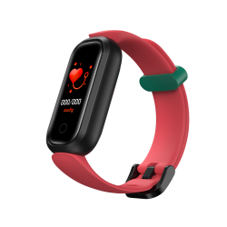 T12 Kids Smart Bracelet Real-time Heart Rate Monitor Blood Pressure Sleep Monitoring Waterproof Sports Smartwatch Red