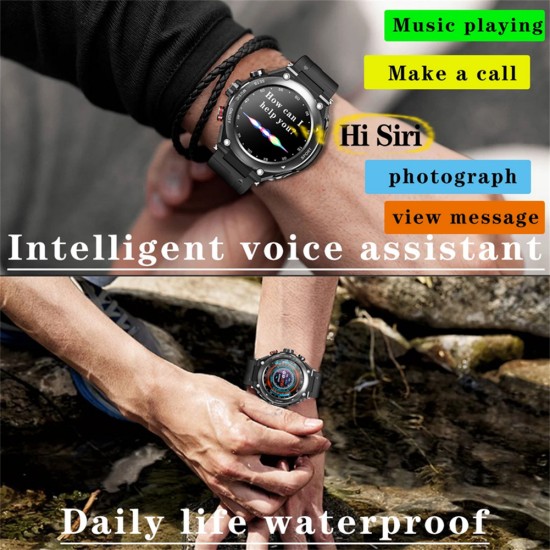 T92 Smart Watch 2-in-1 Bluetooth Earphone Call Heart Rate Blood Oxygen Monitoring Smartwatch Black