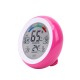 Temperature Humidity Meter Home Round Digital Hygrothermograph Pink