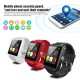 U8 Digital Smart  Watch Built-in Rechargeable Battery Sports Tracker For Watch Time Pedometer Calories Alarm Clock Sleep Monitoring White