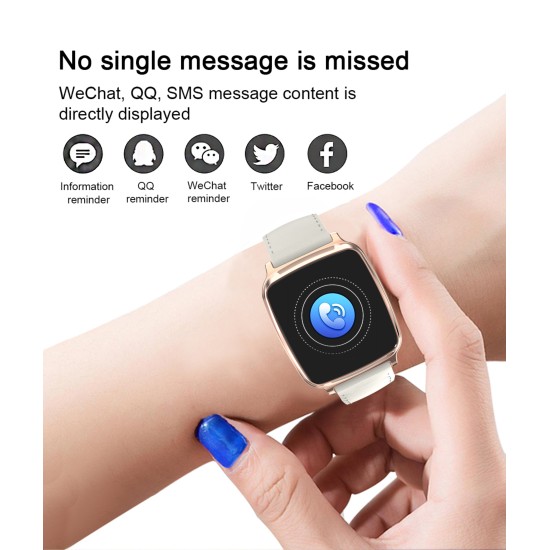 Ultra-thin Fashion M8 Fitness Tracker IP67 Waterproof Blood Pressure Sports Call Reminder Bluetooth Smart iOS Watch Gold