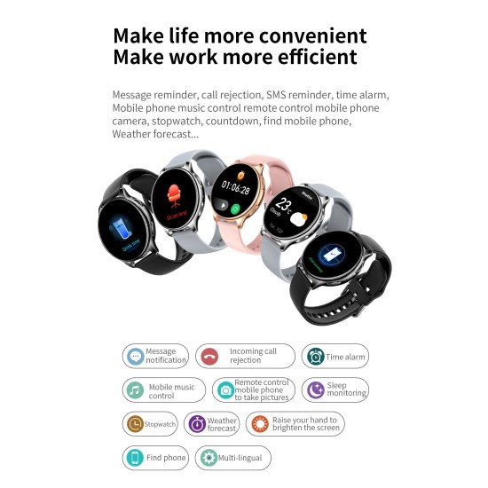 Ultra-thin Temperature Measurement Intelligent  Watch Y22 Bluetooth-compatible Calling Heart Rate High-definition Screen Wristband Bracelet black