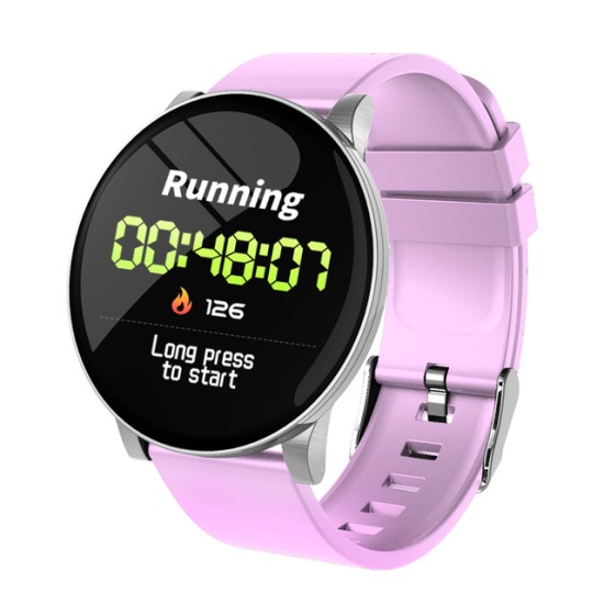 W8 Smart Watch Ladies Weather Forecast Fitness Sports Tracker Heart Rate Monitor Smartwatch Android Women Men's Watches Smart Bracelet purple