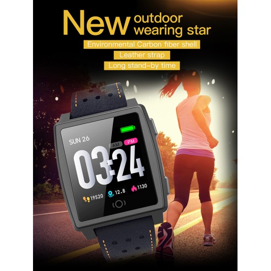 Waterproof Heart Rate Monitor Smart Sports Watch Bracelet With Alarm Clock Android IOS Mobile Phone for Men Women blue