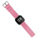 Woven Fabric Strap Wrist Bands with Stainless Metal Clasp for Fitbit Versa  Pink