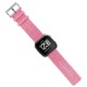 Woven Fabric Strap Wrist Bands with Stainless Metal Clasp for Fitbit Versa  Pink