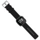 Woven Fabric Strap Wrist Bands with Stainless Metal Clasp for Fitbit Versa  black