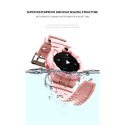 Y01 Children Watch 4G Video Voice Calling Smartphone History Footprint Playback Waterproof Wrist Watch Pink