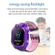 Z6 Children's Phone Watch GPS Flip rotation Location Kids Smartwatch Multifunctions Watch Pink