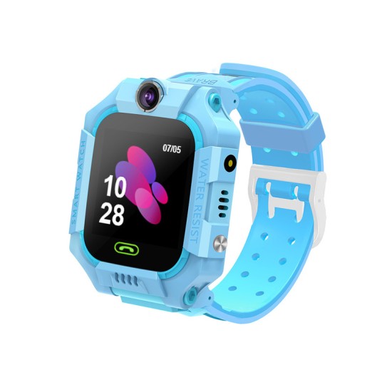 Z6 Children's Phone Watch GPS Flip rotation Location Kids Smartwatch Multifunctions Watch blue