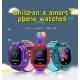 Z6 Children's Phone Watch GPS Flip rotation Location Kids Smartwatch Multifunctions Watch blue